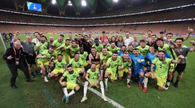 Australia celebrate qualification for the 2026 FIFA World Cup