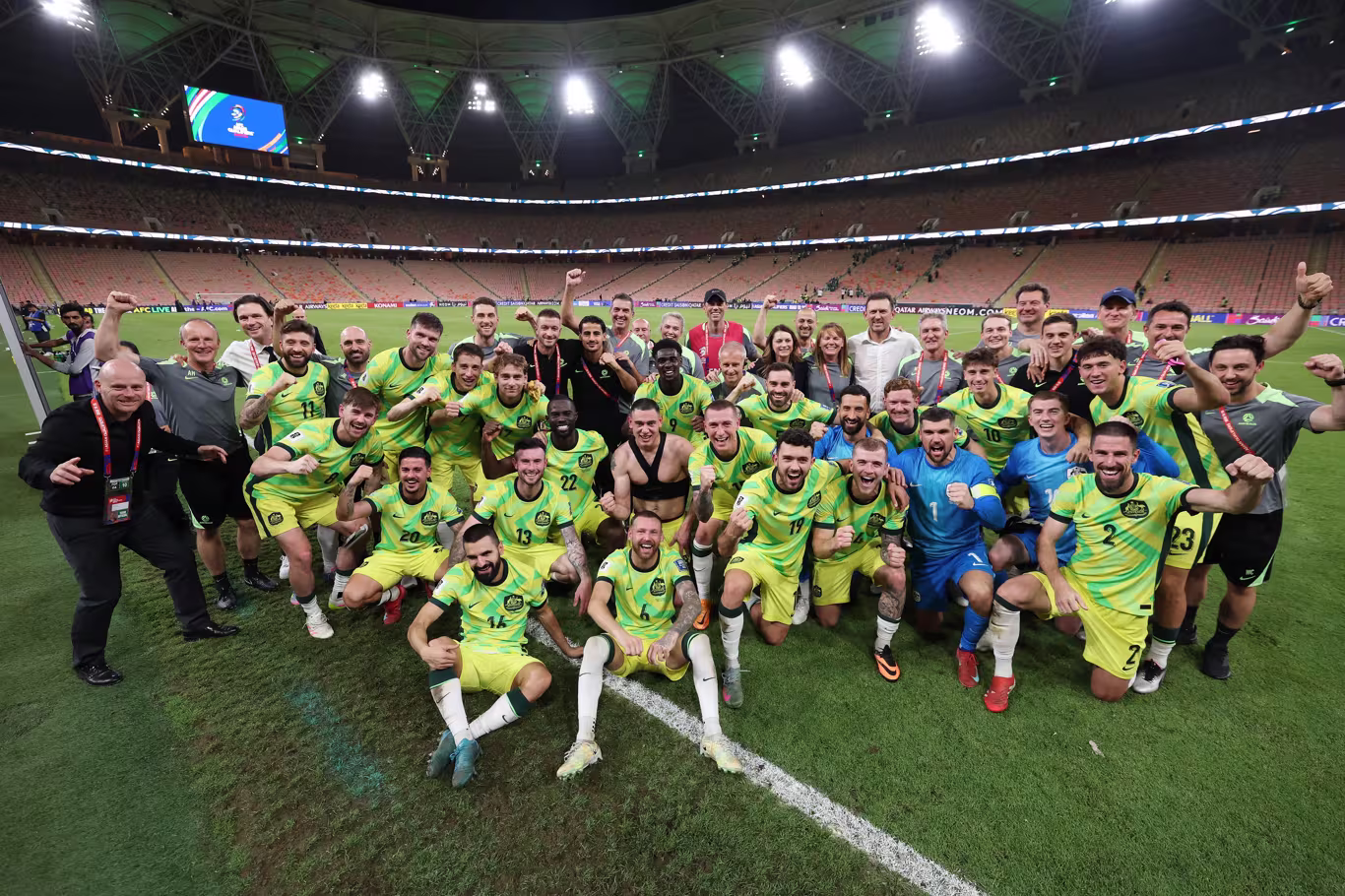 Australia celebrate qualification for the 2026 FIFA World Cup