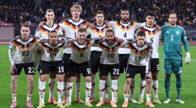 Germany s starting XI line up ahead of the World Cup qualifier against Slovakia