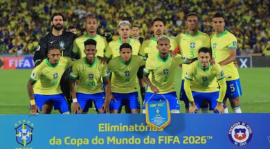 Players of Brazil pose prior to the South American FIFA World Cup 2026 Qualifier match against Chile on September 04 2025 1