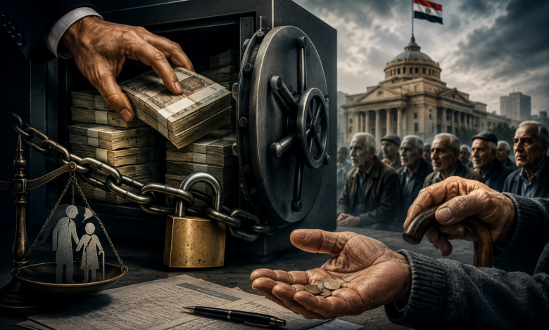 جدل يتصاعد بين اصحاب المعاشات في مصر بعد تصريحات يوسف بطرس غالي - تصميم معد بالذكاء الاصطناعي