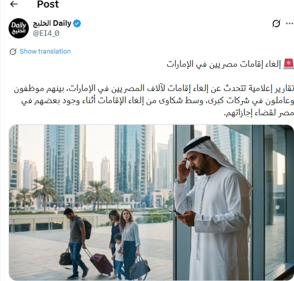 منشورات على إكس تتحدث عن مخاوف بعض المصريين 