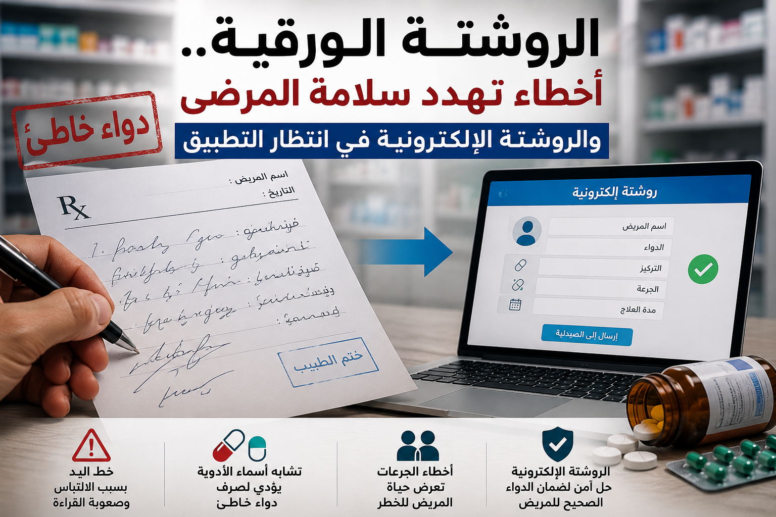 الروشتة الورقية