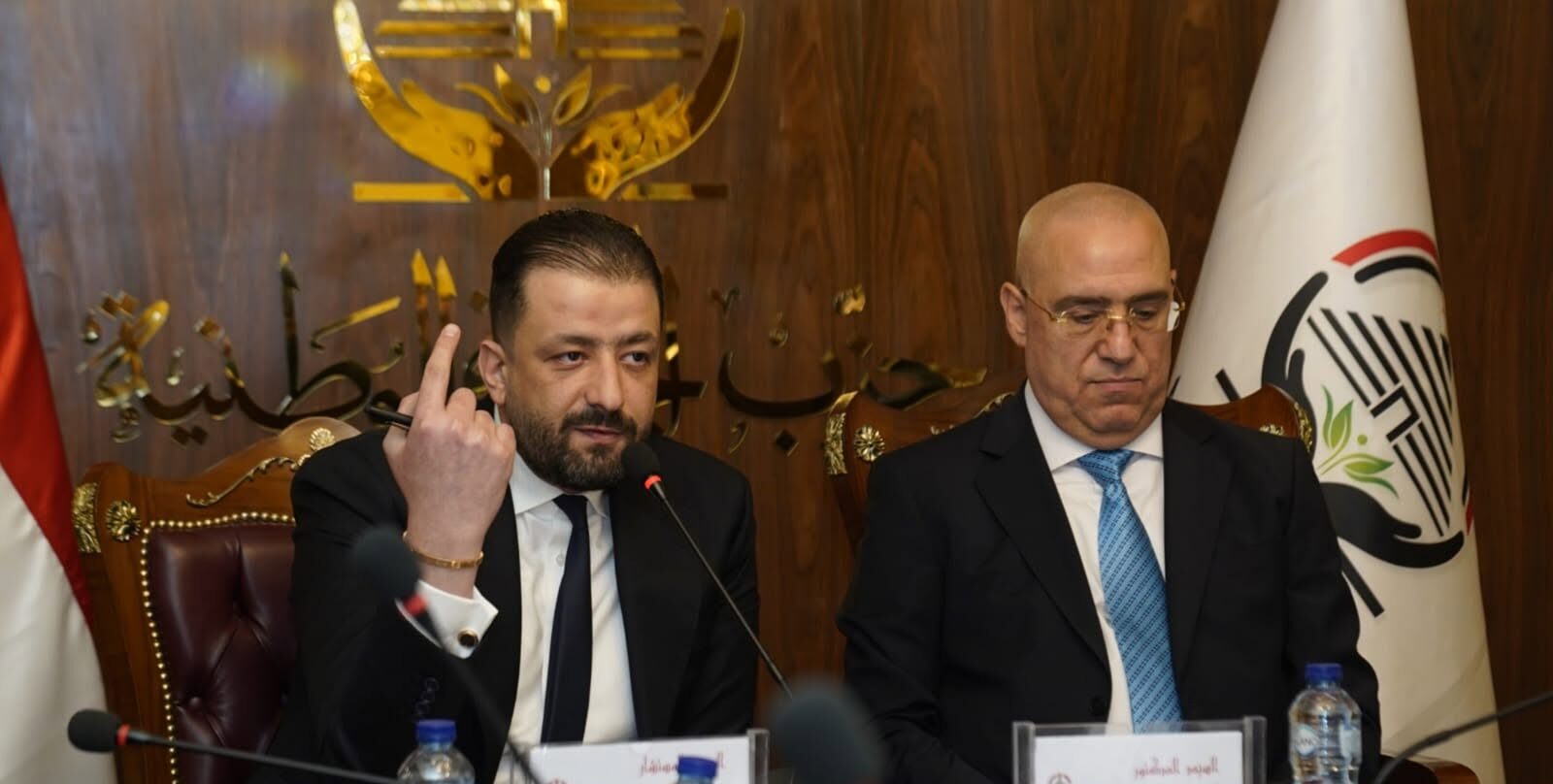 الدكتور عصام الجزار رئيس حزب الجبهة الوطنية والمستشار محمد عمران نائب رئيس الحزب والأمين العام
