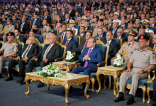 الرئيس عبد الفتاح السيسي، رئيس الجمهورية، القائد الأعلى للقوات المسلحة،في الندوة التثقيفية الرابعة والأربعين بعنوان “وطن الأبطال”، بمُناسبة الذكرى الثالثة والخمسين لانتصارات أكتوبر المجيدة،