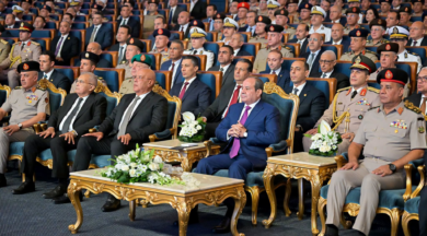 الرئيس عبد الفتاح السيسي، رئيس الجمهورية، القائد الأعلى للقوات المسلحة،في الندوة التثقيفية الرابعة والأربعين بعنوان “وطن الأبطال”، بمُناسبة الذكرى الثالثة والخمسين لانتصارات أكتوبر المجيدة،